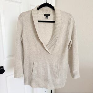J.Crew Cashmere Shawl Collar Pullover Sweater‎ Size Small